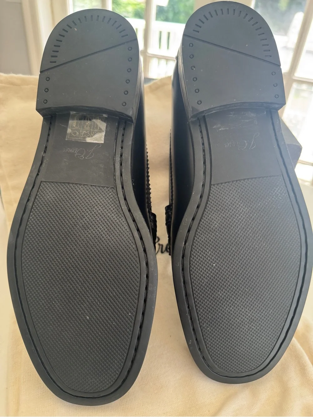 J. Crew Black Leather Penny Loafers
